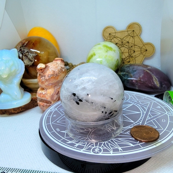 Quartz Other - NATURAL TOURMALINED QUARTZ  WITH RUTILE SPEAR